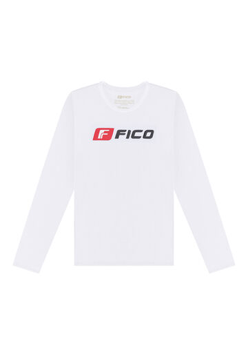 Camiseta De Manga Longa Com Estampa Local Em Meia Malha, BRANCO. Camiseta De Manga Longa Com Estampa Local Em Meia Malha, BRANCO, large.