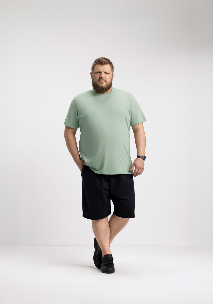Bermuda Masculina Plus Size Com Bolsos E Cadarço, PRETO REATIVO. Bermuda Masculina Plus Size Com Bolsos E Cadarço, PRETO REATIVO, large.