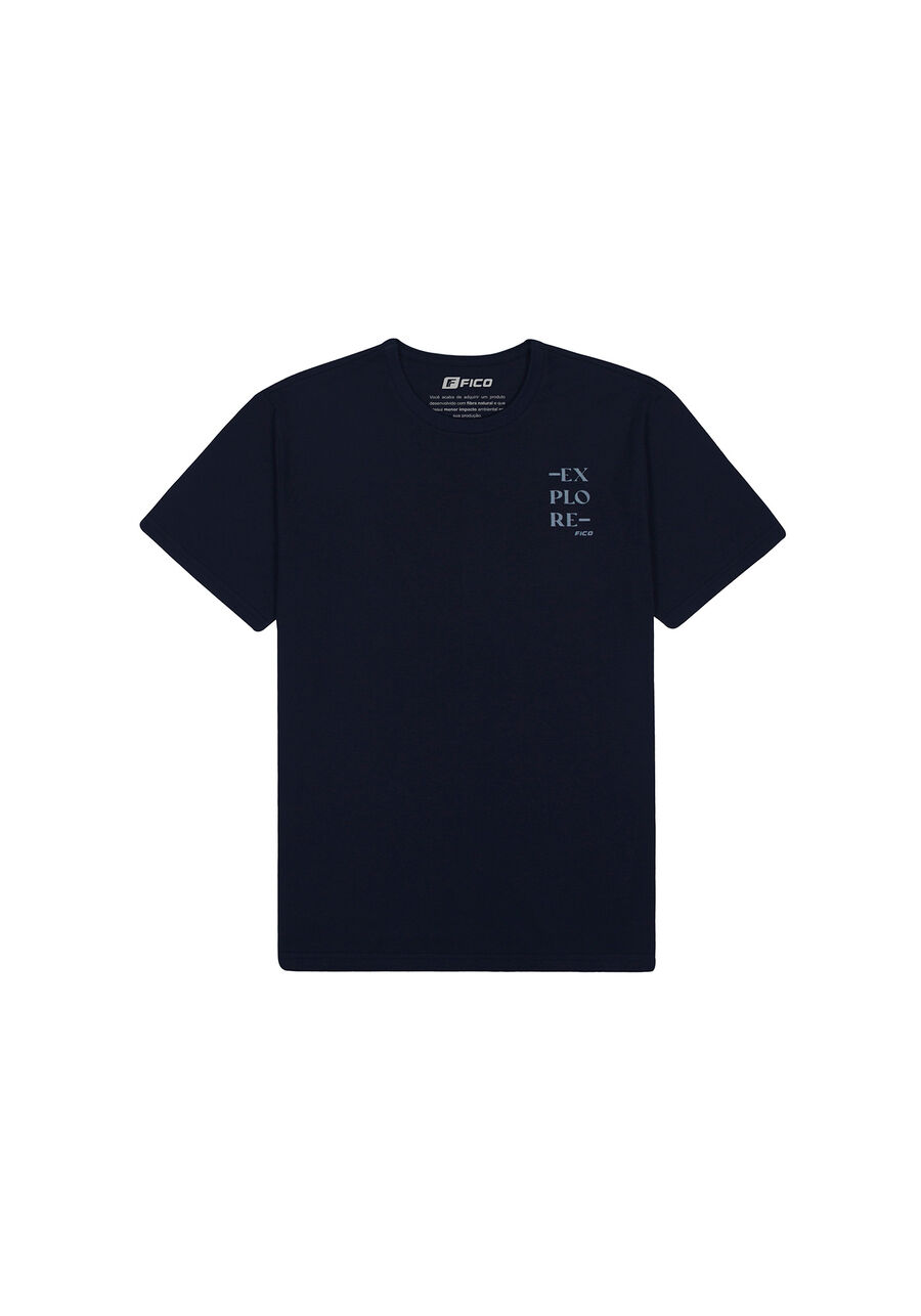 Camiseta Masculina em Malha com Estampa Costas, MARINHO IMPERIO. Camiseta Masculina em Malha com Estampa Costas, MARINHO IMPERIO, large.