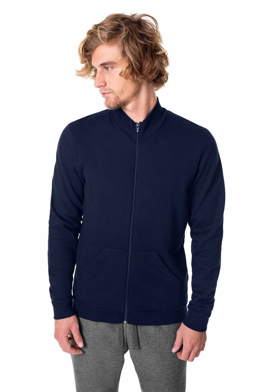 Jaqueta Masculina em Moletom Felpado Básica, MARINHO ACTION. Jaqueta Masculina em Moletom Felpado Básica, MARINHO ACTION, large.