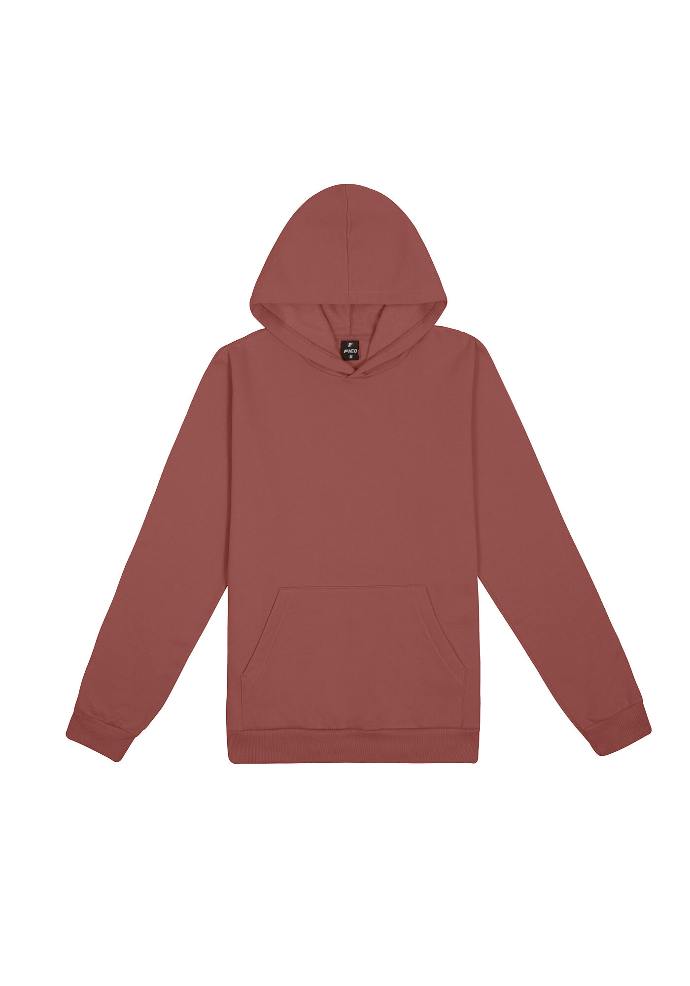 Blus&atilde;o B&aacute;sico Com Capuz Em Moletom Felpado De Algod&atilde;o, BORDO BATAVO, large.