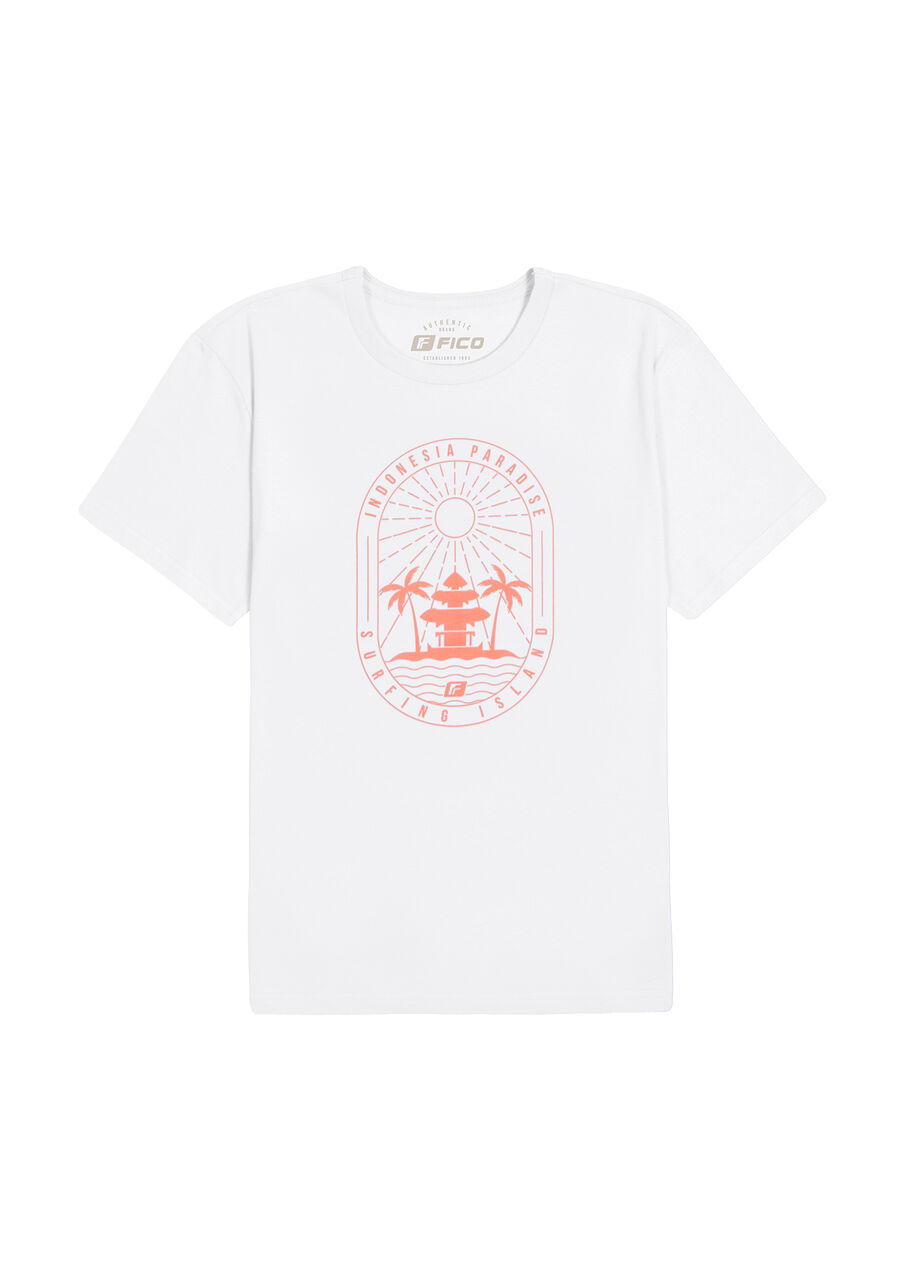 Camiseta Manga Curta Juvenil em Malha Estampada, BRANCO. Camiseta Manga Curta Juvenil em Malha Estampada, BRANCO, large.