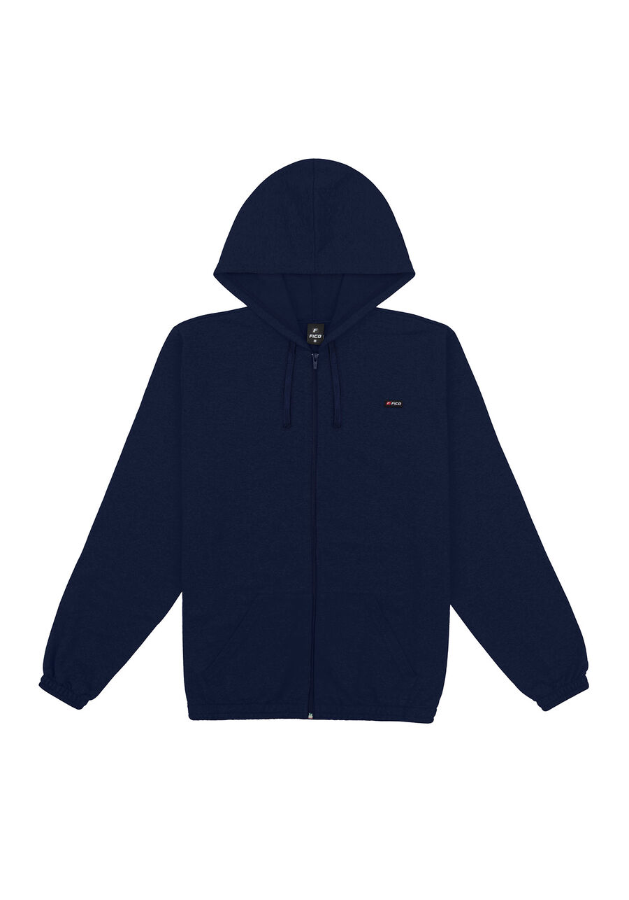 Jaqueta Masculina Básica com Capuz, MARINHO ACTION. Jaqueta Masculina Básica com Capuz, MARINHO ACTION, large.