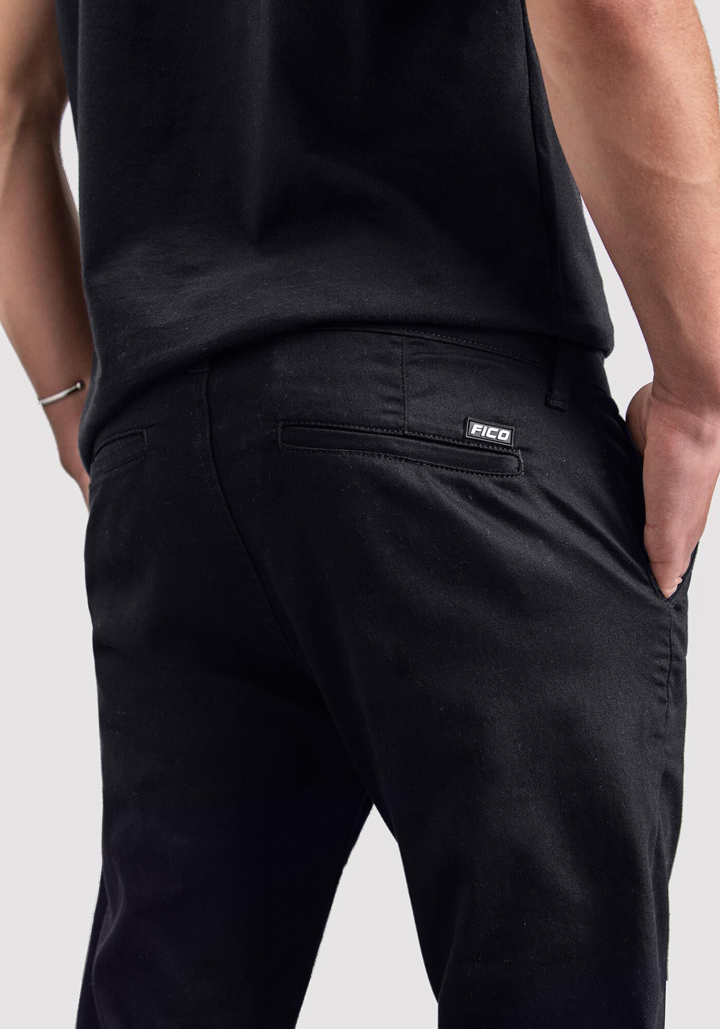 Cal&ccedil;a Sarja Juvenil Slim N&atilde;o Desbota, PRETO REATIVO, large.
