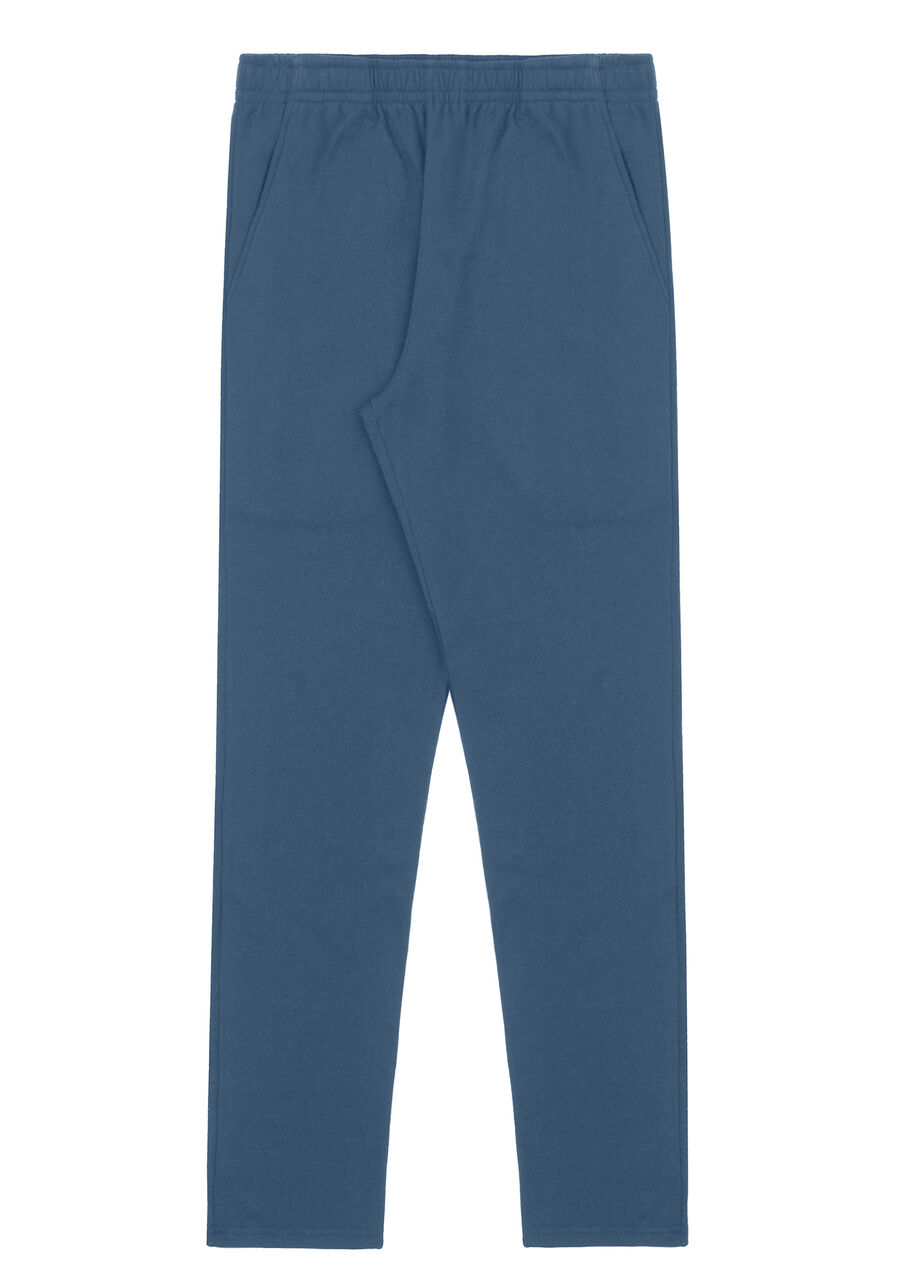 Calça Masculina Básica em Moletom Felpado, AZUL SEED, large.