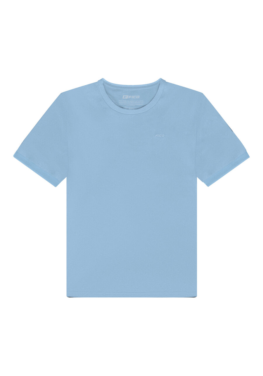 Camiseta Masculina De Mangas Curtas Em Malha Piquet, AZUL EXPRIM. Camiseta Masculina De Mangas Curtas Em Malha Piquet, AZUL EXPRIM, large.