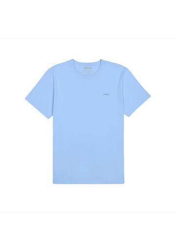 Camiseta Básica De Mangas Curtas Juvenil Em Algodão Penteado, AZUL EXPRIM. Camiseta Básica De Mangas Curtas Juvenil Em Algodão Penteado, AZUL EXPRIM, large.