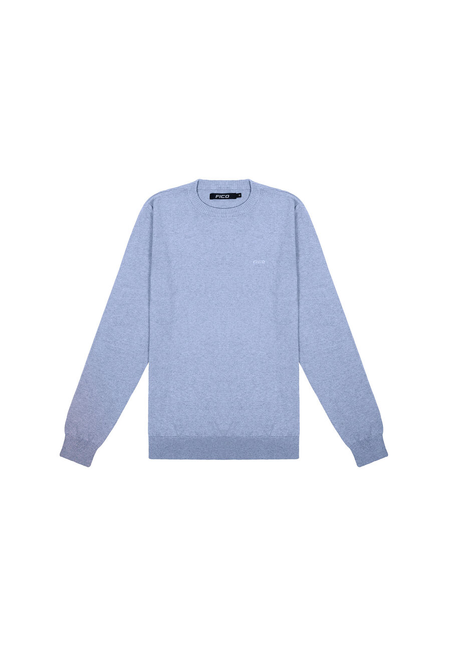 Blusão Masculino em Malha Tricô, AZUL BLURROW. Blusão Masculino em Malha Tricô, AZUL BLURROW, large.