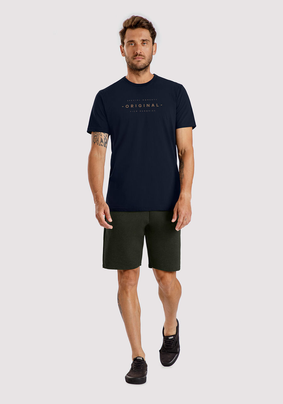 Camiseta Masculina em Meia Malha Estampada, MARINHO IMPERIO. Camiseta Masculina em Meia Malha Estampada, MARINHO IMPERIO, large.