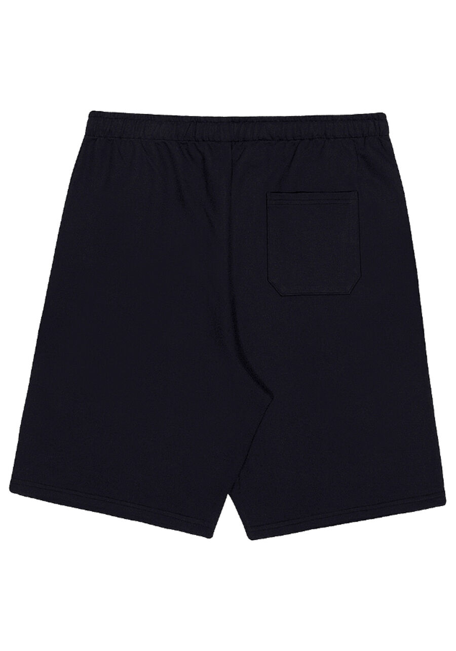 Bermuda Masculina Plus Size Com Bolsos E Cadarço, PRETO REATIVO. Bermuda Masculina Plus Size Com Bolsos E Cadarço, PRETO REATIVO, large.