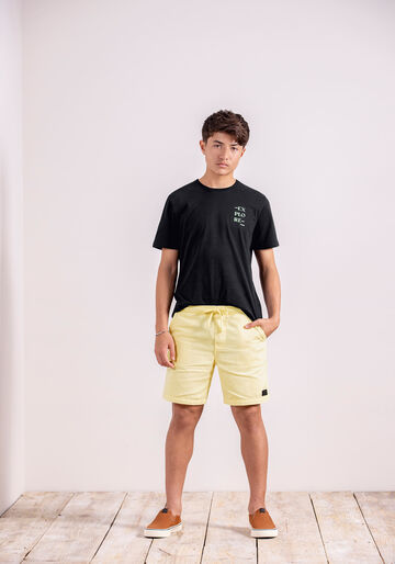 Shorts Sarja Juvenil Jogger com Cadarço, AMARELO  ROSITA. Shorts Sarja Juvenil Jogger com Cadarço, AMARELO  ROSITA, large.