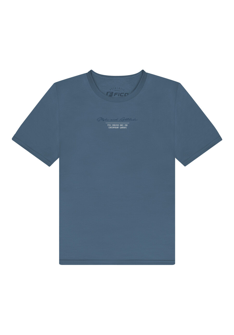 Camiseta Juvenil Com Mangas Curtas E Estampa Em Malha, MARINHO CRISTAL. Camiseta Juvenil Com Mangas Curtas E Estampa Em Malha, MARINHO CRISTAL, large.