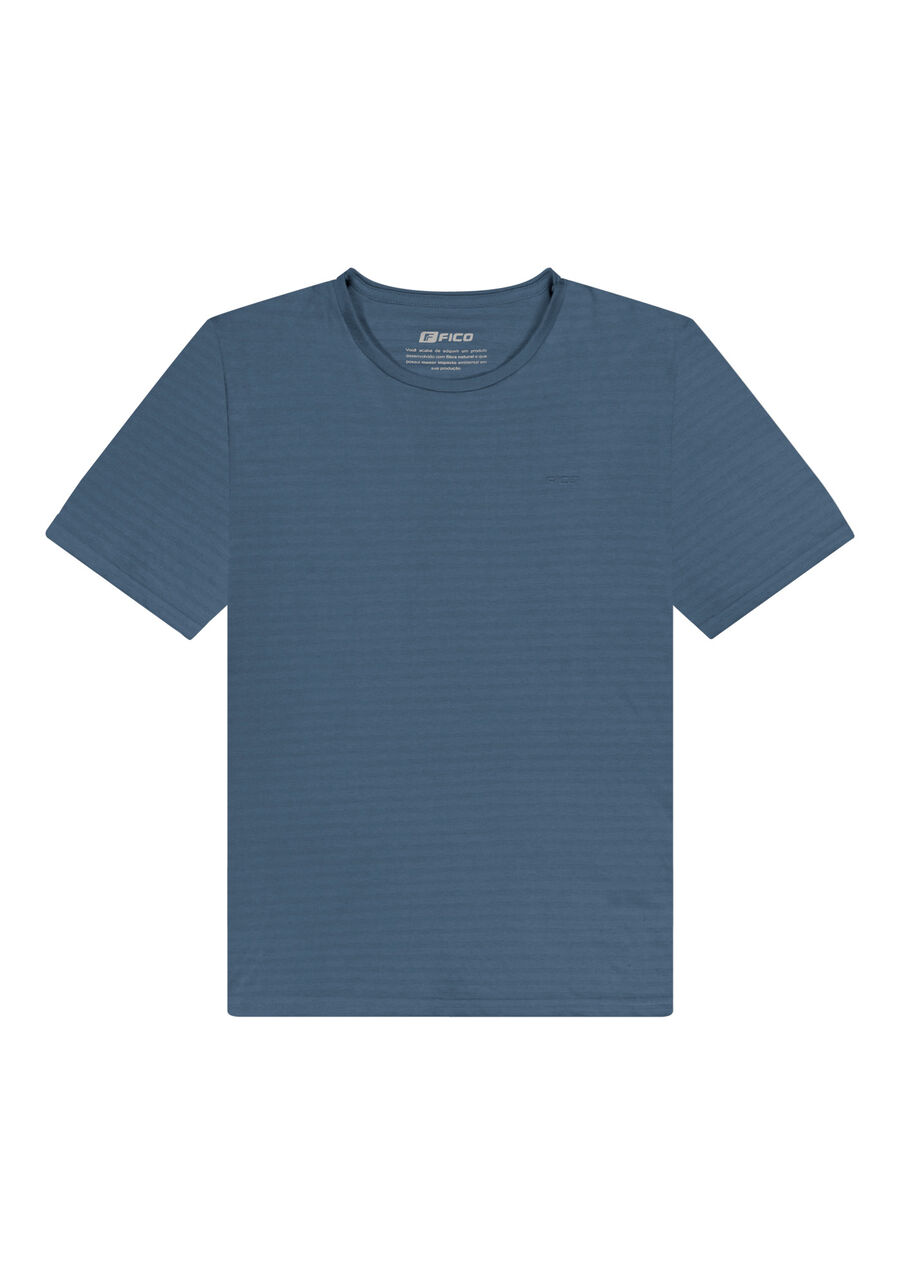 Camiseta Juvenil De Mangas Curtas Em Malha Texturizada, MARINHO CRISTAL. Camiseta Juvenil De Mangas Curtas Em Malha Texturizada, MARINHO CRISTAL, large.