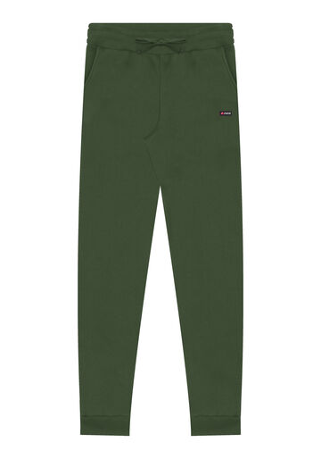 Calça Slim Com Bolsos E Cadarço Em Moletom, VERDE HEIR. Calça Slim Com Bolsos E Cadarço Em Moletom, VERDE HEIR, large.