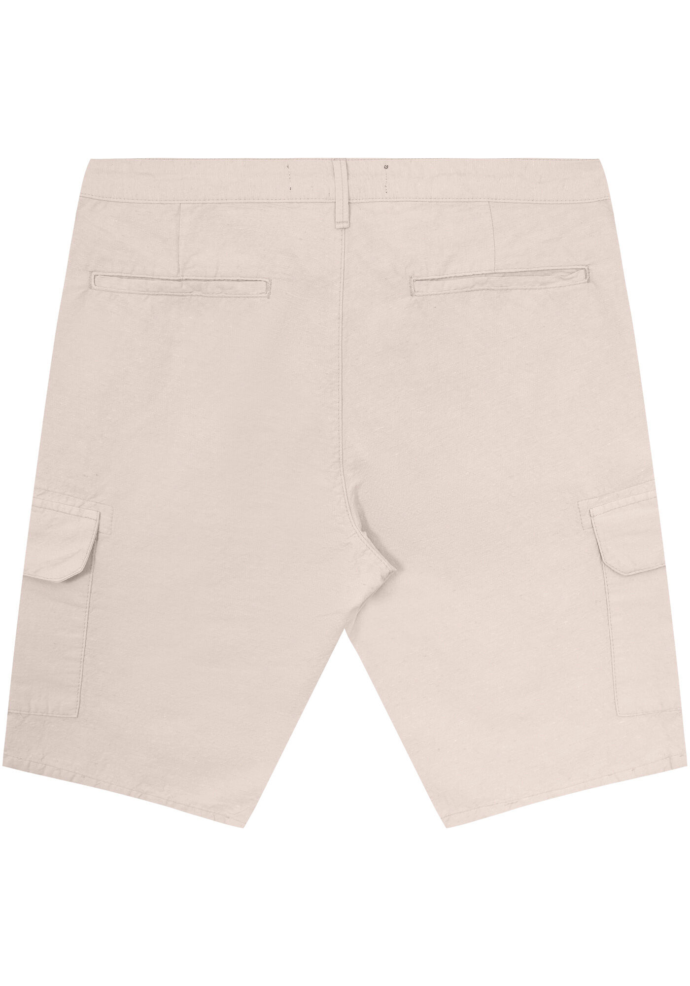 Bermuda Reta Em Sarja Com Passantes E Bolsos Cargo, BEGE SYSTEM, large.