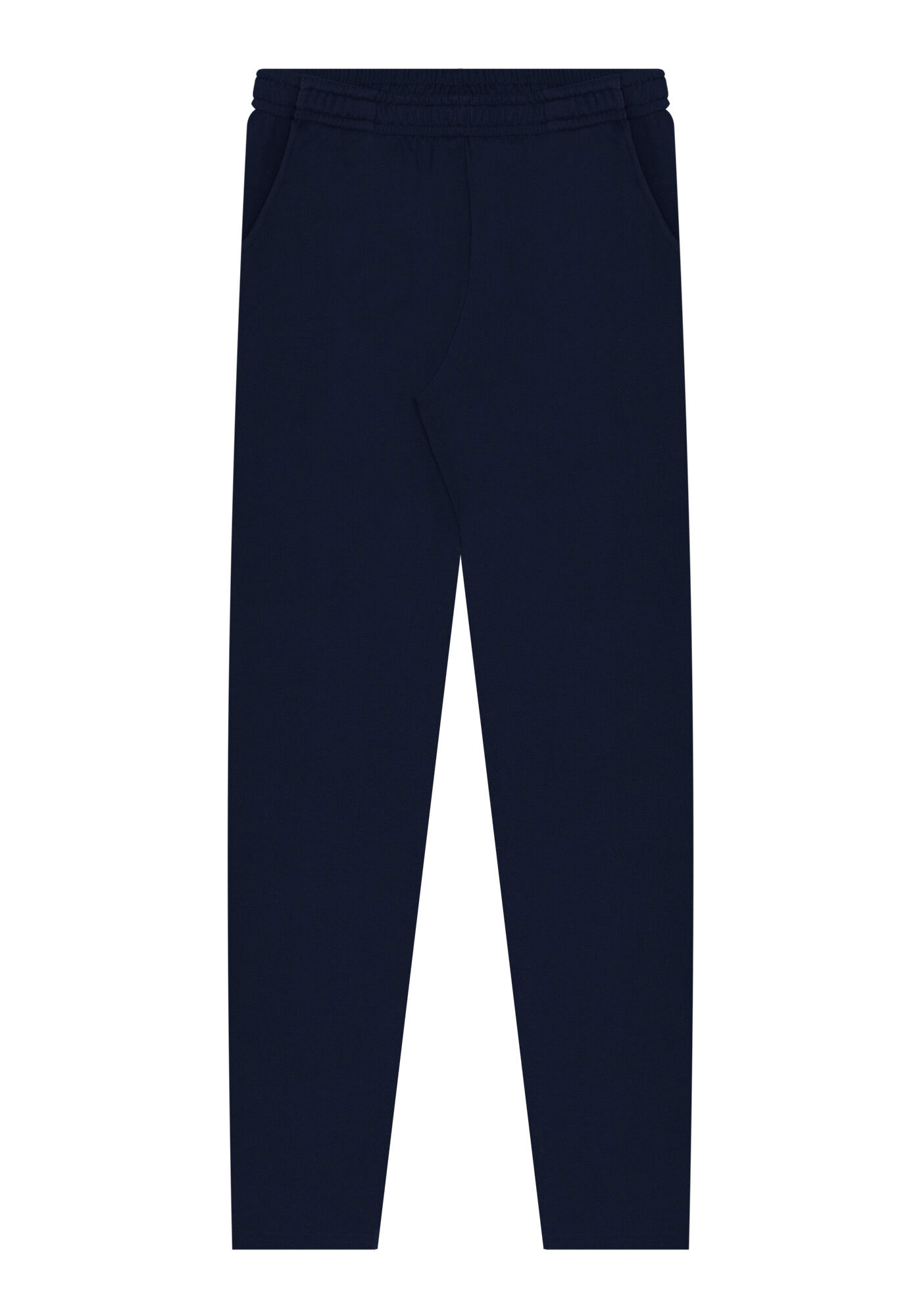 Cal&ccedil;a Slim Com Bolsos Em Moletom Felpado De Algod&atilde;o, MARINHO ACTION, large.