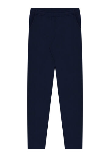 Calça Slim Com Bolsos Em Moletom Felpado De Algodão, MARINHO ACTION. Calça Slim Com Bolsos Em Moletom Felpado De Algodão, MARINHO ACTION, large.