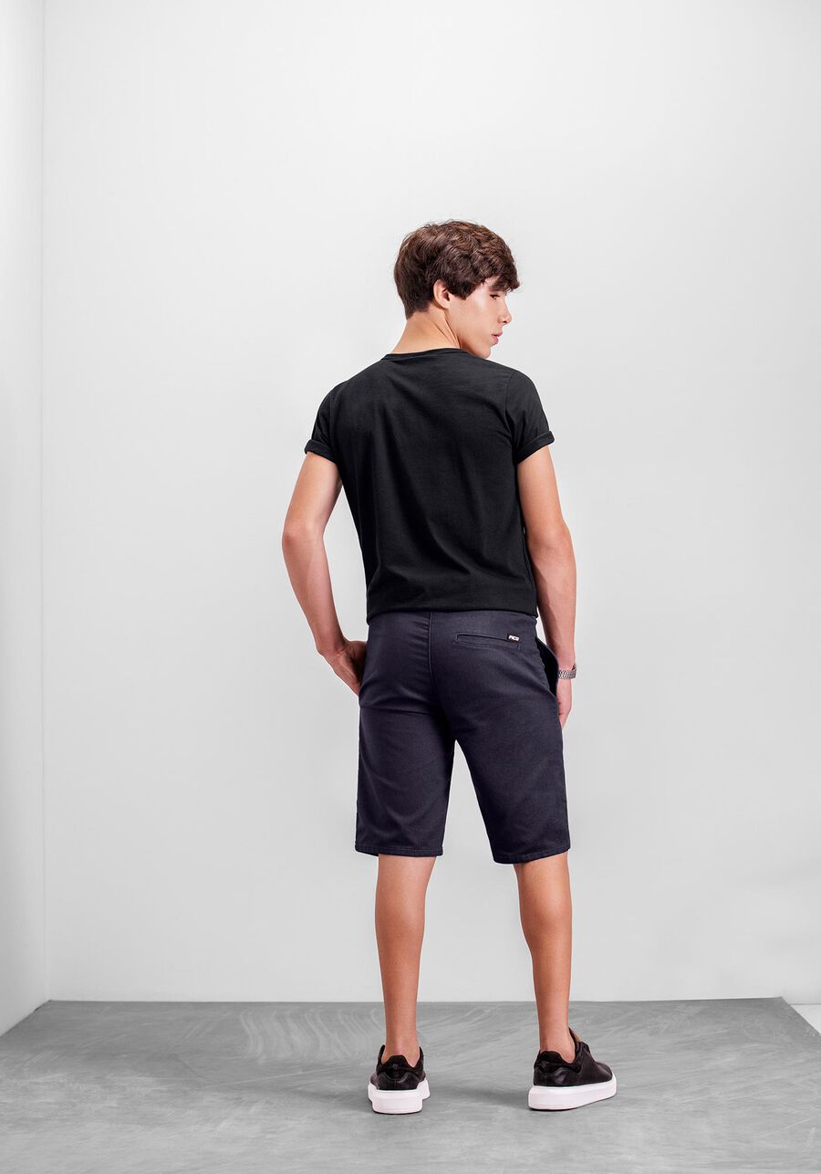 Bermuda Sarja Juvenil com Cadarço, CINZA NOTI. Bermuda Sarja Juvenil com Cadarço, CINZA NOTI, large.