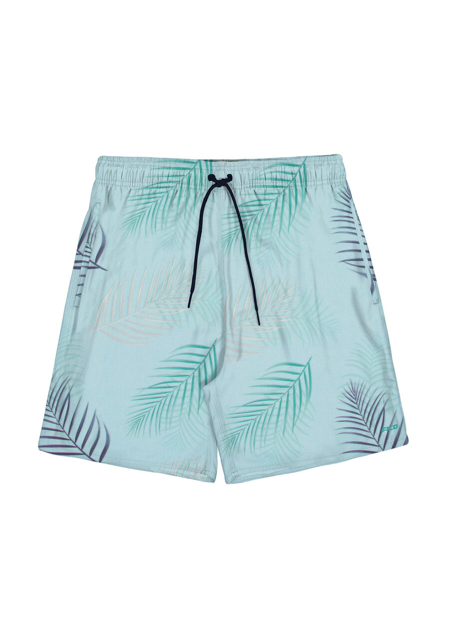 Shorts Masculino com Estampa Tropical, AZUL AIRBOX. Shorts Masculino com Estampa Tropical, AZUL AIRBOX, large.