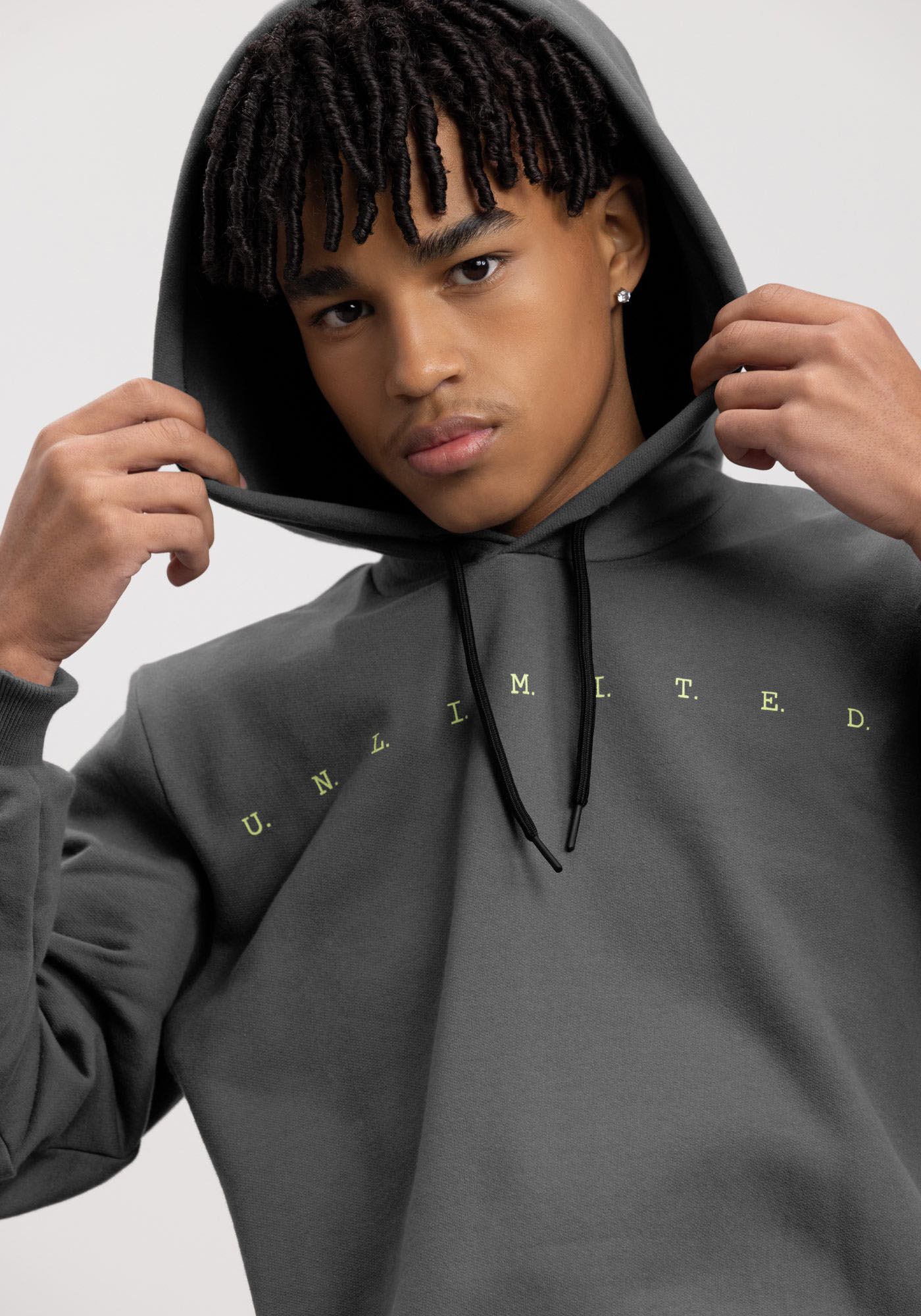 Blus&atilde;o De Moletom Felpado Juvenil Com Estampa Localizada, CINZA NIGHTCALL, large.