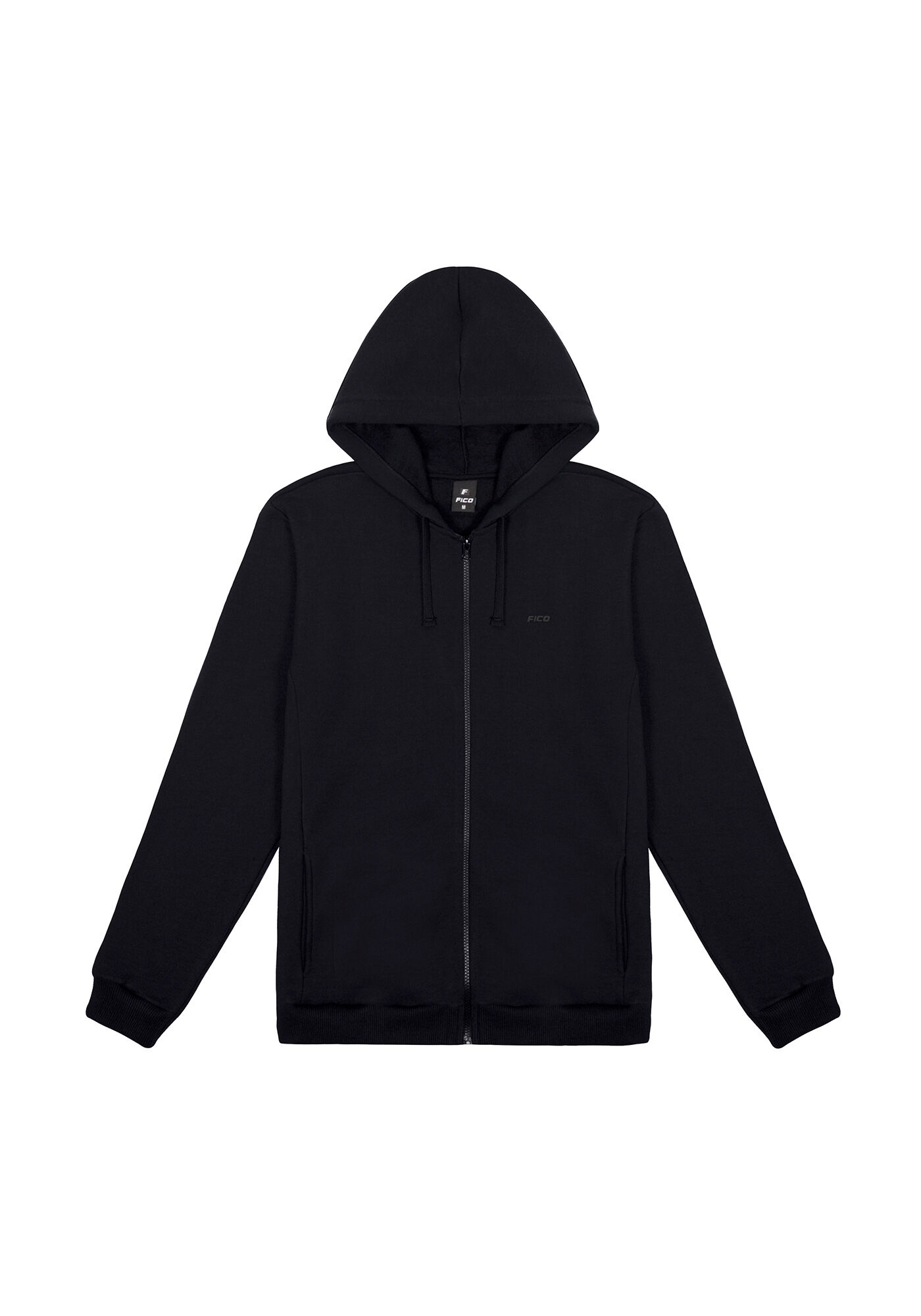 Jaqueta Masculina em Moletom com Capuz, PRETO REATIVO, large.