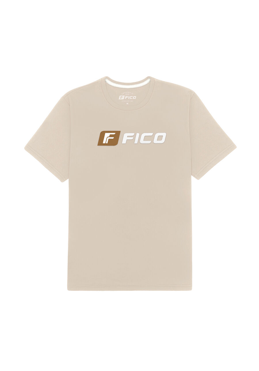 Camiseta De Mangas Curtas Com Estampa Em Meia Malha Penteada, BEGE GINGER. Camiseta De Mangas Curtas Com Estampa Em Meia Malha Penteada, BEGE GINGER, large.
