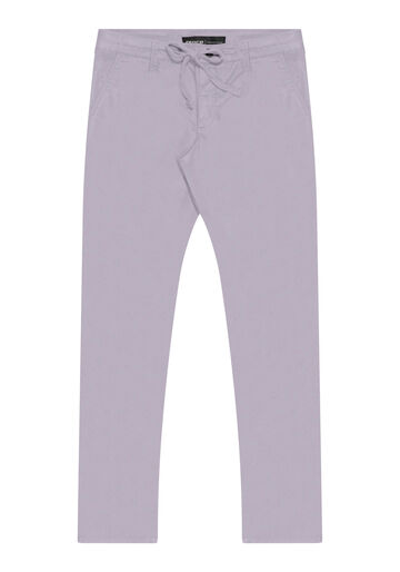 Calça Skinny Masculina Em Sarja Com Elastano E Cadarço, BEGE GELO. Calça Skinny Masculina Em Sarja Com Elastano E Cadarço, BEGE GELO, large.