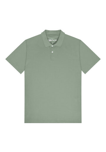 Camisa Polo De Mangas Curtas Em Malha Texturizada, VERDE CHIARO. Camisa Polo De Mangas Curtas Em Malha Texturizada, VERDE CHIARO, large.