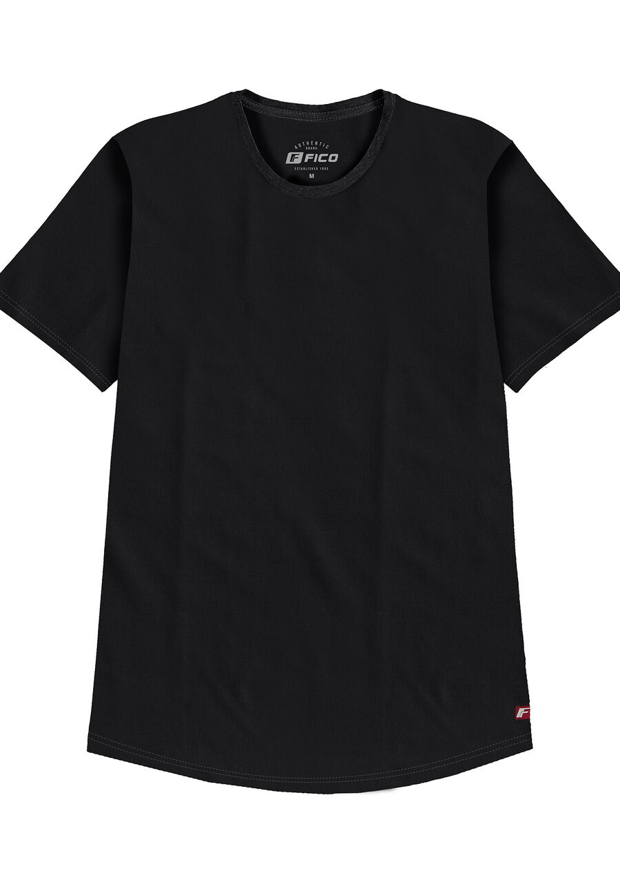 Camiseta Adulto Acabamento Corte a Fio, PRETO REATIVO. Camiseta Adulto Acabamento Corte a Fio, PRETO REATIVO, large.