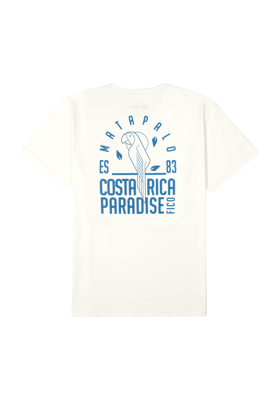 Camiseta Masculina com Estampa Costas, BRANCO OFF WHITE, large.