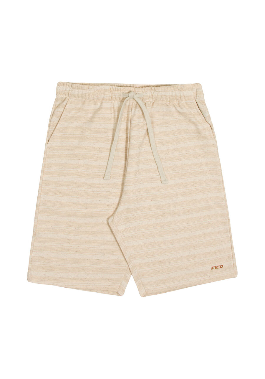Bermuda Masculina em Moletom Linen Listrada, LINHAS OFF. Bermuda Masculina em Moletom Linen Listrada, LINHAS OFF, large.