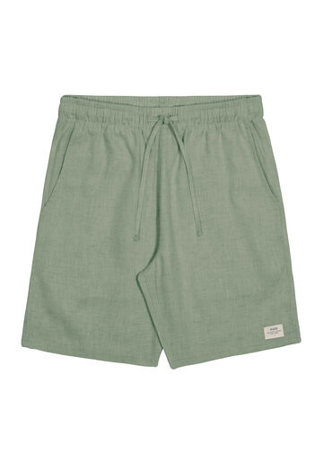 Shorts Juvenil em Tecido Linho, VERDE MINERAL. Shorts Juvenil em Tecido Linho, VERDE MINERAL, large.