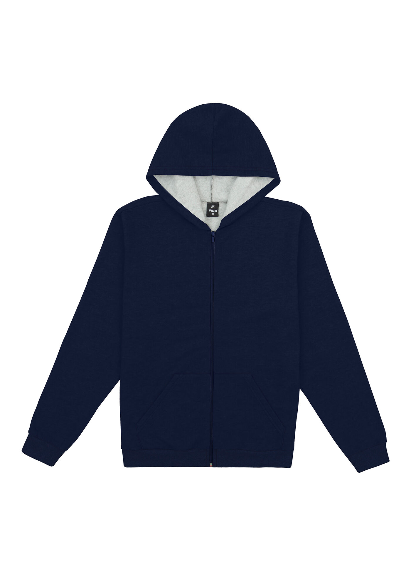 Jaqueta Masculina B&aacute;sica em Moletom com Capuz, MARINHO ACTION, large.