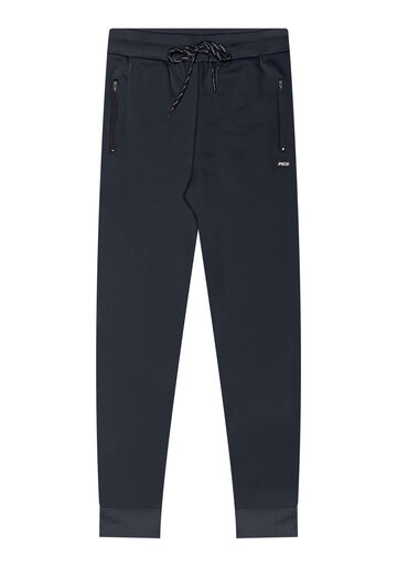 Calça Slim Em Moletom Felpado Com Zíper, GRAFITE. Calça Slim Em Moletom Felpado Com Zíper, GRAFITE, large.