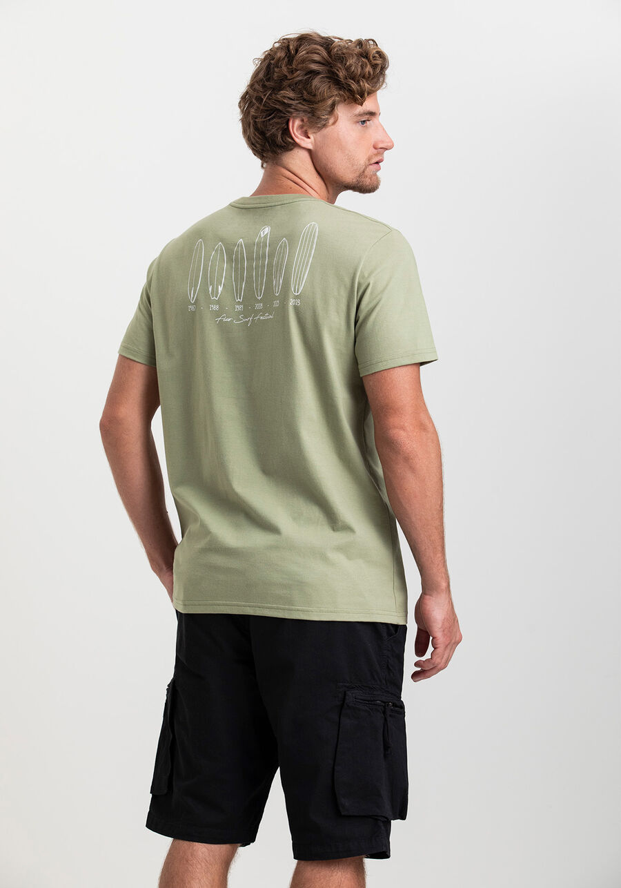 Camiseta Masculina Estampa Costas Fico Legacy, VERDE CORAL. Camiseta Masculina Estampa Costas Fico Legacy, VERDE CORAL, large.