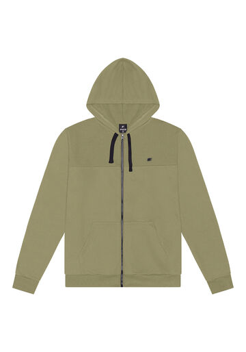 Jaqueta Em Moletom Felpado Com Bolsos E Capuz, VERDE EUCALIPTO. Jaqueta Em Moletom Felpado Com Bolsos E Capuz, VERDE EUCALIPTO, large.