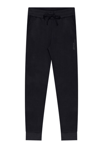 Calça Slim Em Moletom Com Bolsos E Cadarço, PRETO. Calça Slim Em Moletom Com Bolsos E Cadarço, PRETO, large.
