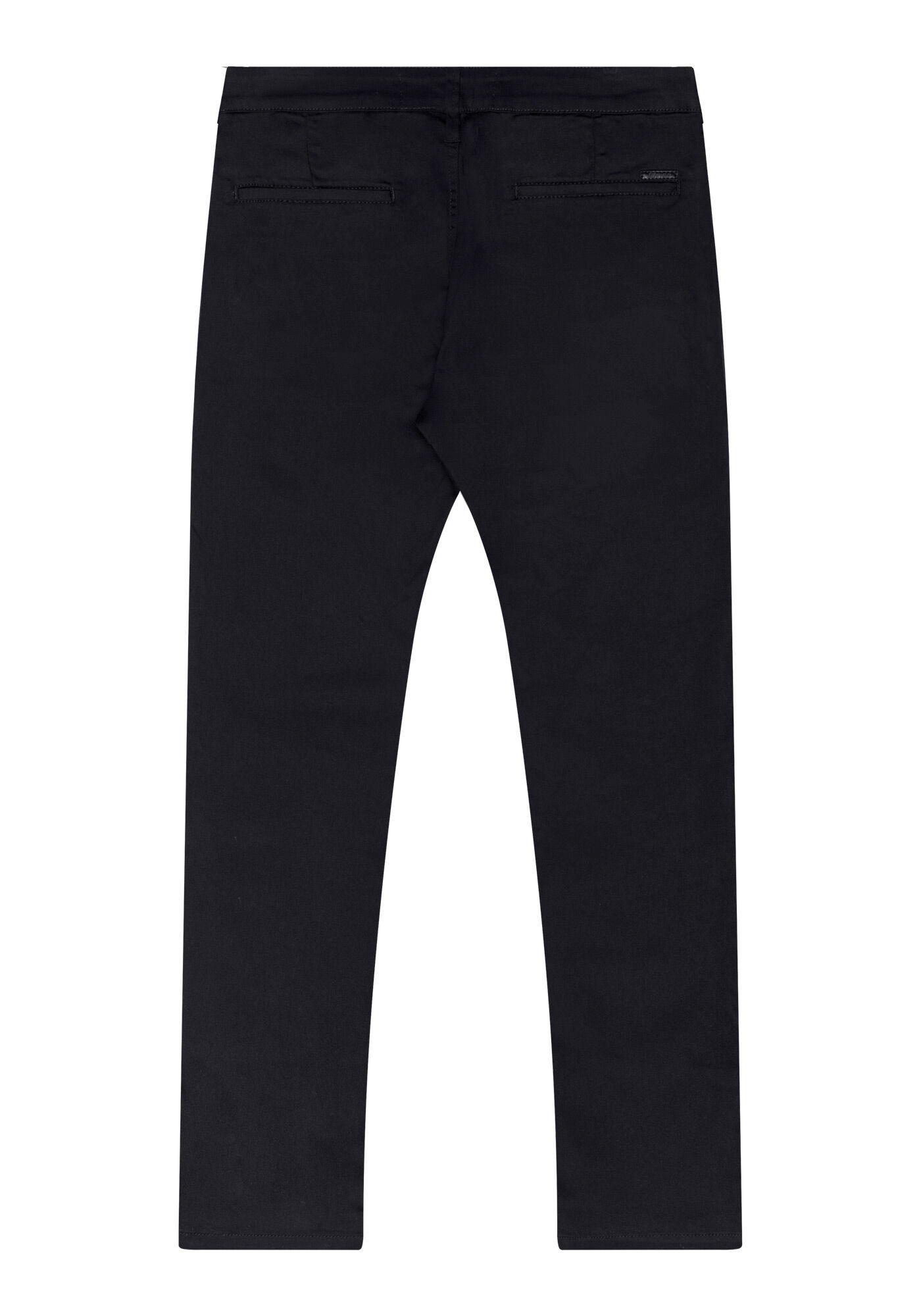 Cal&ccedil;a Slim Chino Em Sarja Amaciada Com Elastano, PRETO, large.