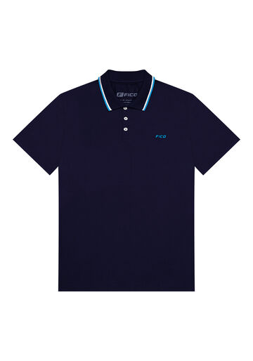 Camisa Polo Masculina Em Meia Malha Penteada De Algodão, MARINHO ACTION. Camisa Polo Masculina Em Meia Malha Penteada De Algodão, MARINHO ACTION, large.
