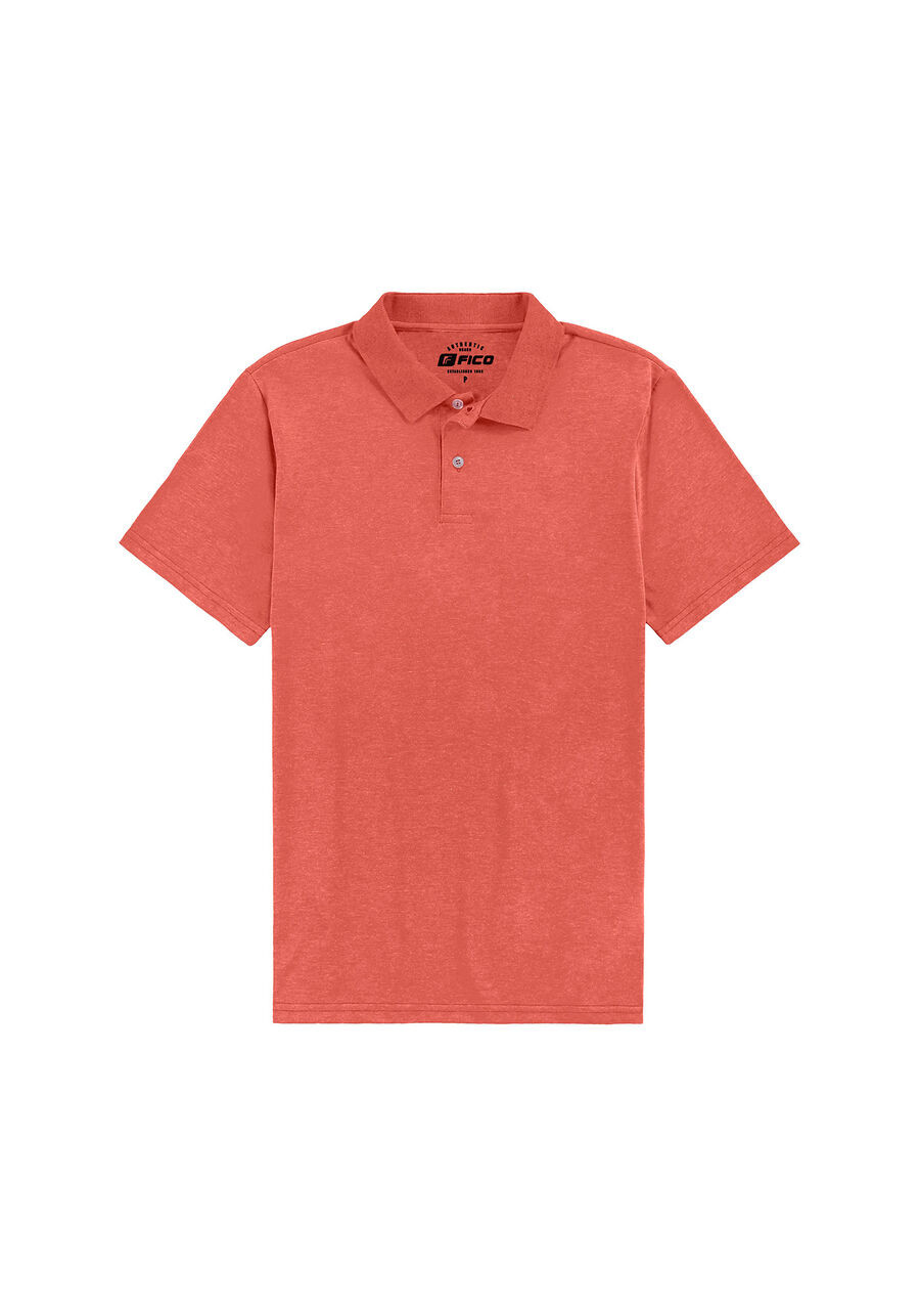 Camisa Polo Básica Com Mangas Curtas Em Malha, VERMELHO PALPITANTE. Camisa Polo Básica Com Mangas Curtas Em Malha, VERMELHO PALPITANTE, large.