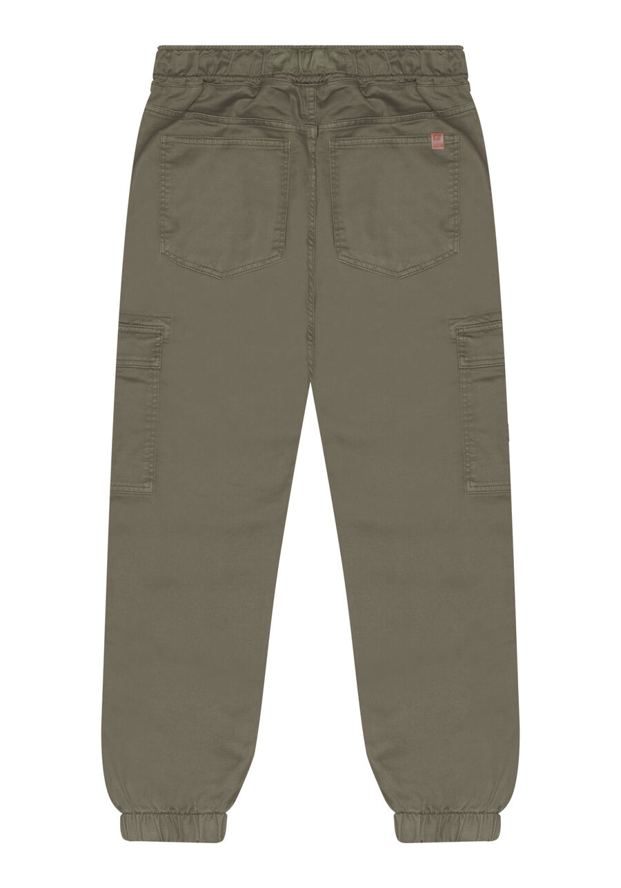 Calça Jogging Com Bolso Cargo Em Sarja Com Elastano, VERDE RALPH. Calça Jogging Com Bolso Cargo Em Sarja Com Elastano, VERDE RALPH, large.