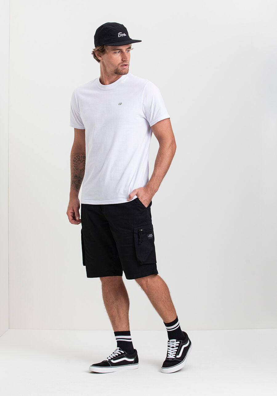 Bermuda Masculina em Sarja Fico Legacy, PRETO REATIVO. Bermuda Masculina em Sarja Fico Legacy, PRETO REATIVO, large.