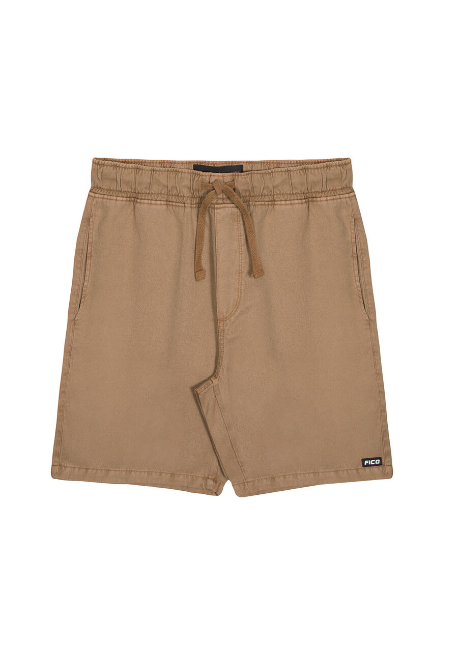 Shorts Sarja Masculino Jogger Estonado, MARROM TILE, large.