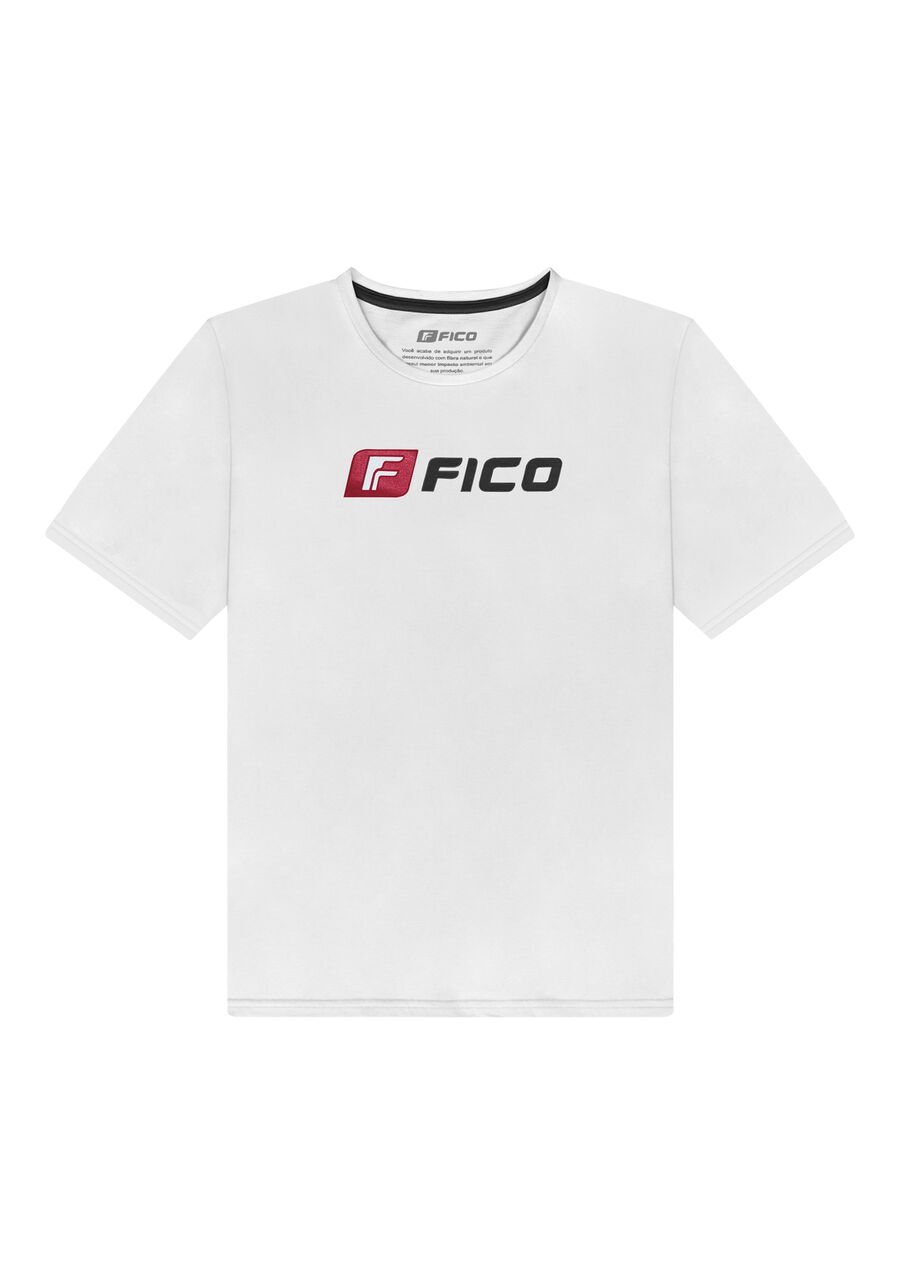Camiseta De Mangas Curtas Juvenil Em Meia Malha Penteada, BRANCO. Camiseta De Mangas Curtas Juvenil Em Meia Malha Penteada, BRANCO, large.