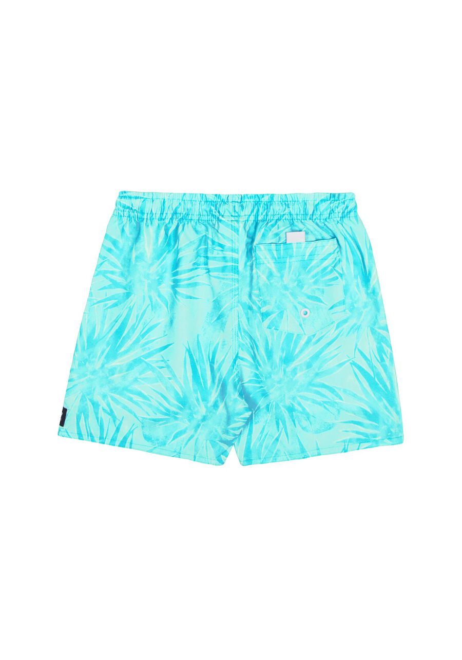 Shorts Infantil em Tecido Plano Estampado, VERDE WINDSURF, large.