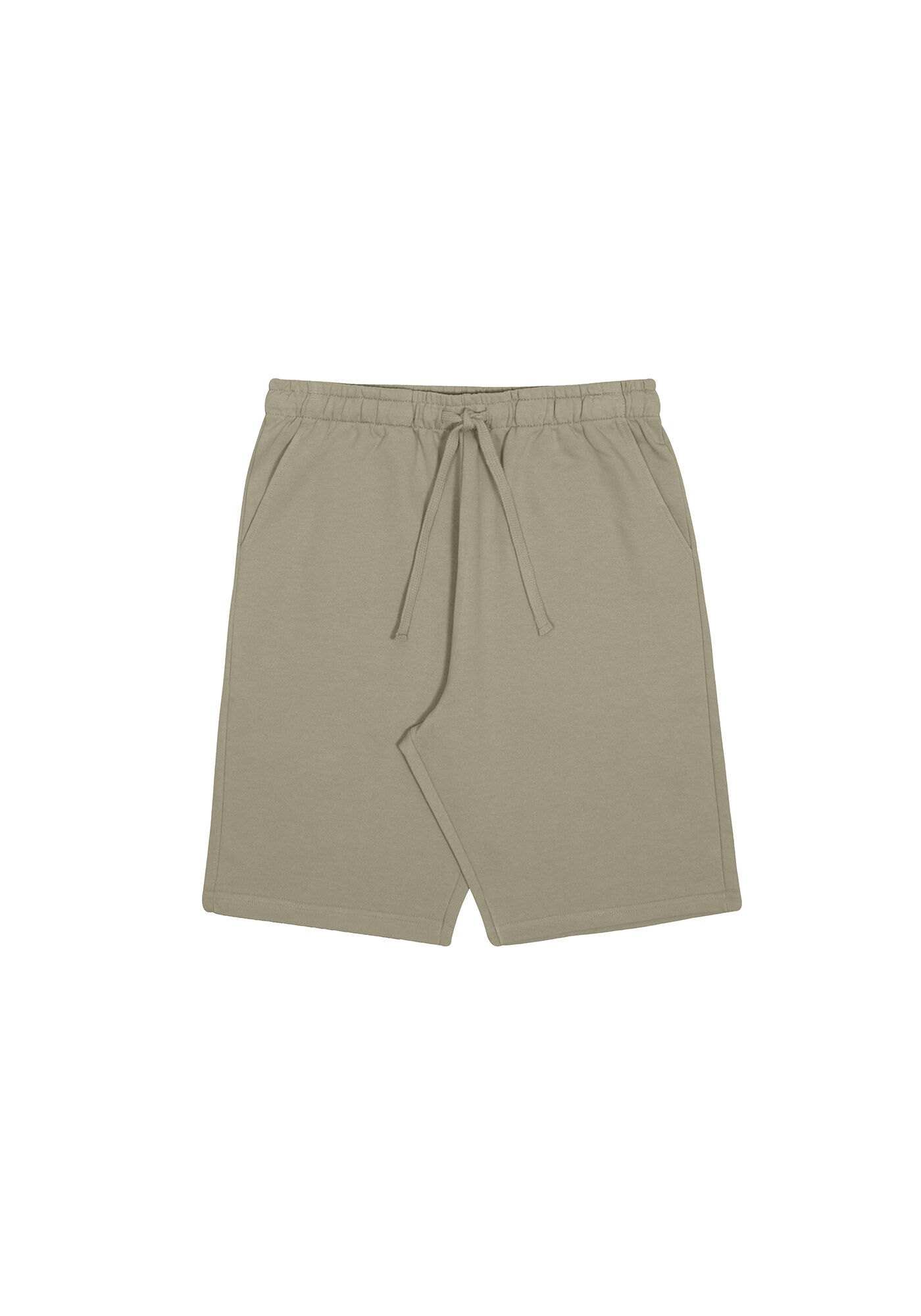 Bermuda Com Bolsos E Cadar&ccedil;o Em Moletom Leve, BEGE PANAMA, large.