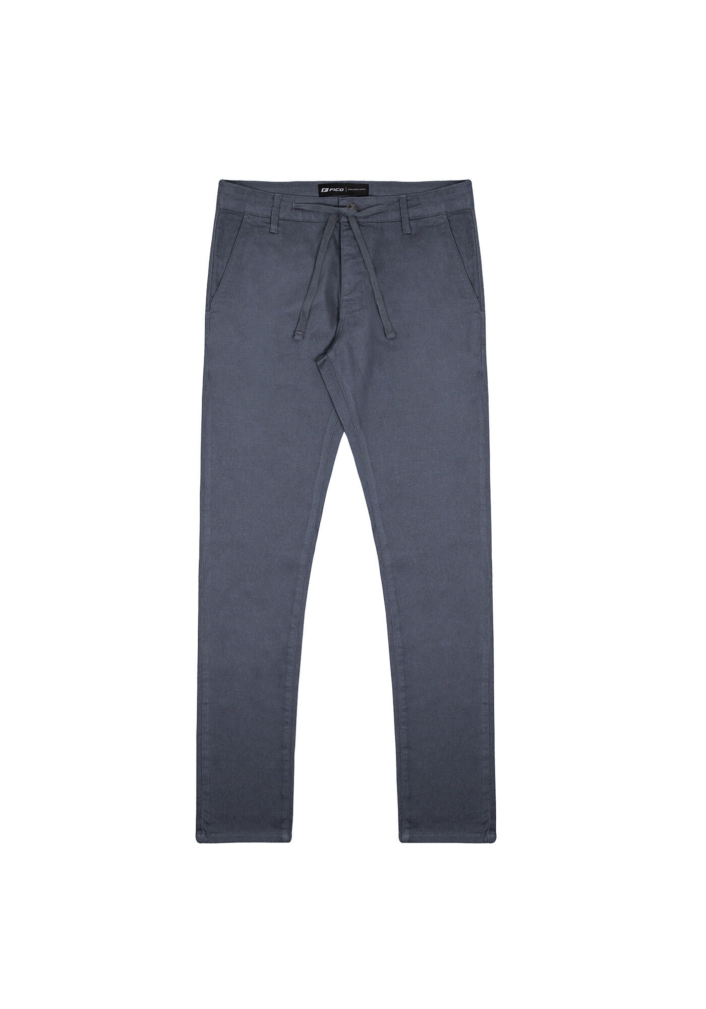 Cal&ccedil;a Skinny Com Bolsos E Cadar&ccedil;o Em Sarja Com Elastano, CINZA CHUMBO, large.