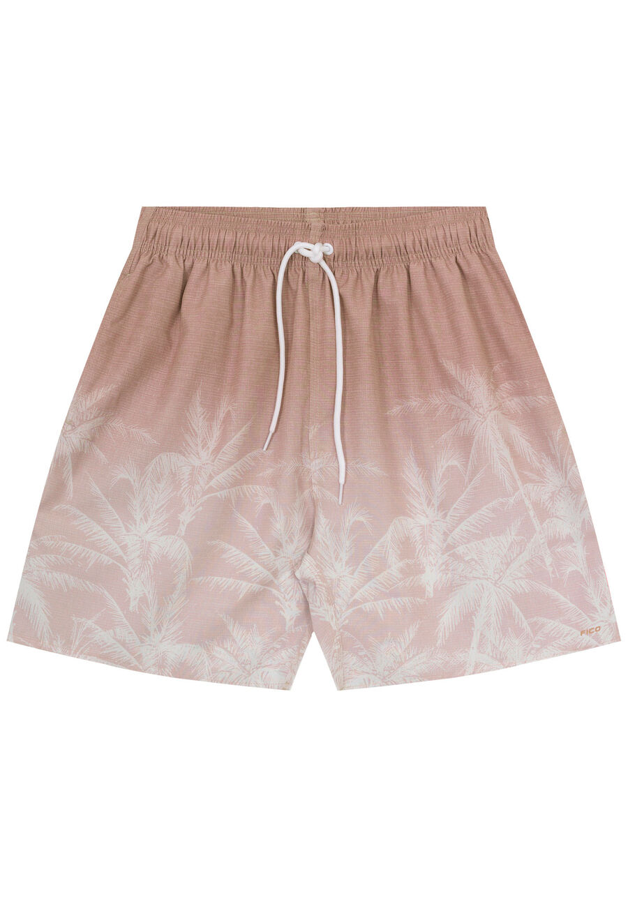 Shorts Estampado Com Bolso E Ajuste Frontal Em Tecido Plano, BEGE SYSTEM. Shorts Estampado Com Bolso E Ajuste Frontal Em Tecido Plano, BEGE SYSTEM, large.