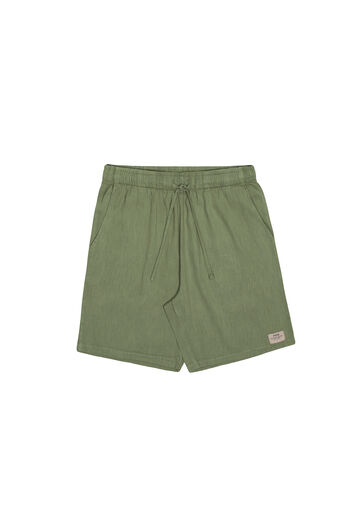 Shorts Juvenil em Tecido Linho, VERDE CORAL. Shorts Juvenil em Tecido Linho, VERDE CORAL, large.