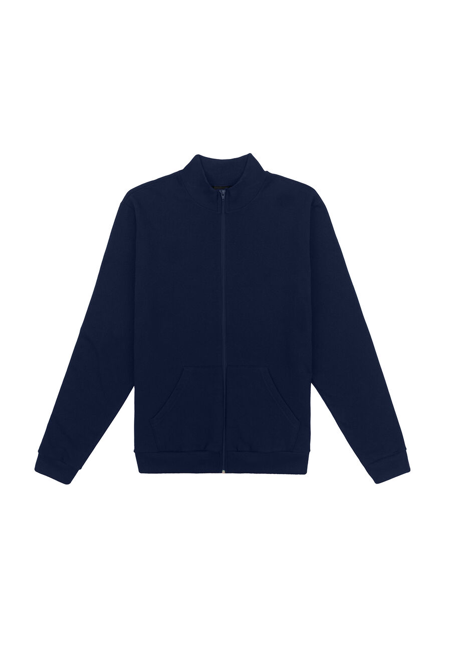 Jaqueta Masculina em Moletom Felpado Básica, MARINHO ACTION. Jaqueta Masculina em Moletom Felpado Básica, MARINHO ACTION, large.